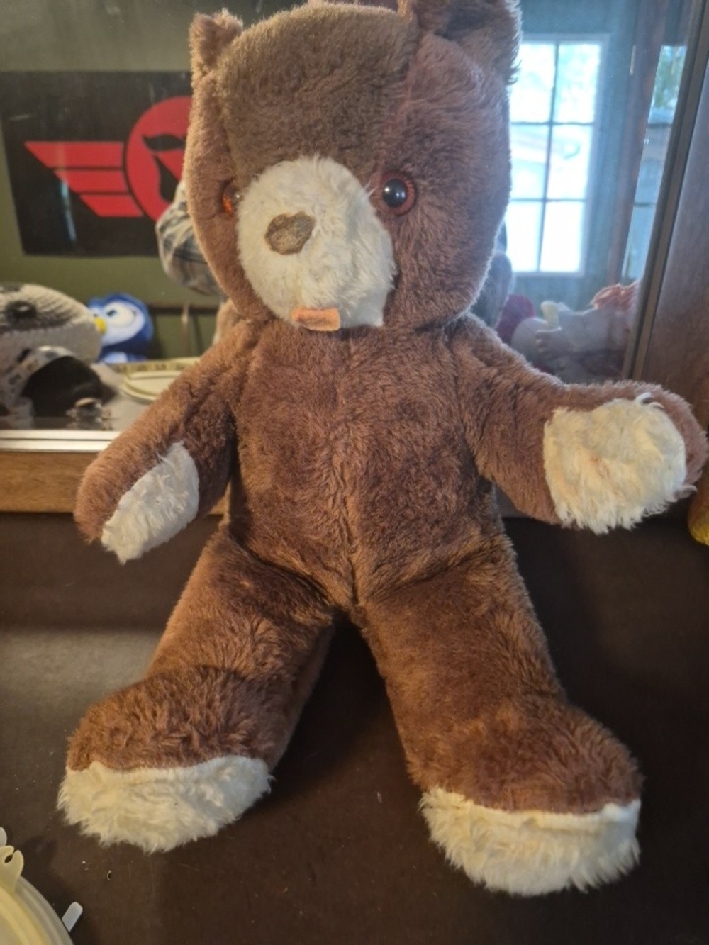 Vintage 50s 60s 18" Knickerbocker Animals of Distinction Brown Plush Teddy Bear